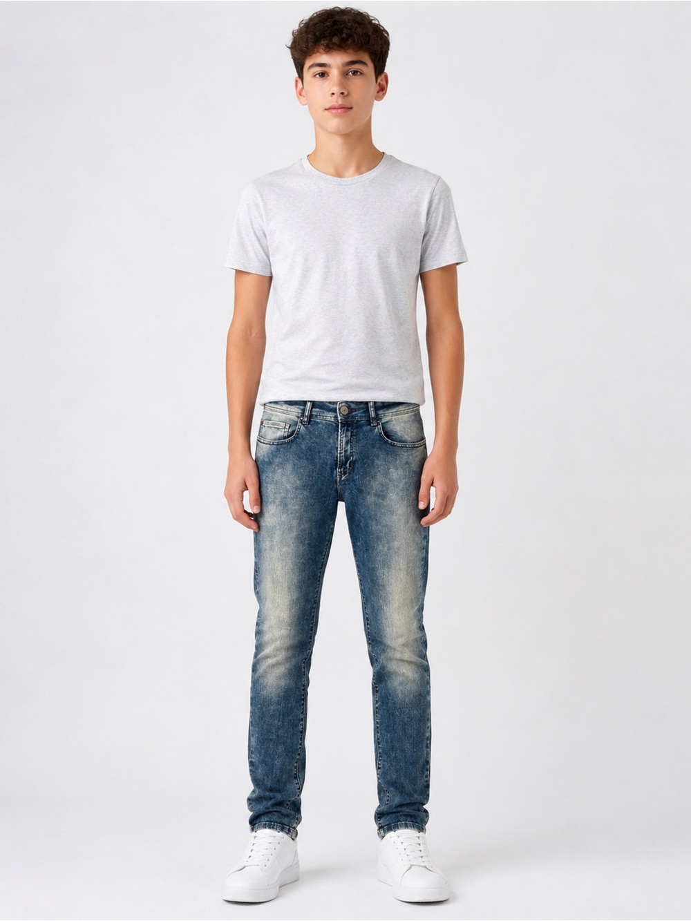 Trussardi Junior Boys 16 Slim Straight Blue Stretch Jeans